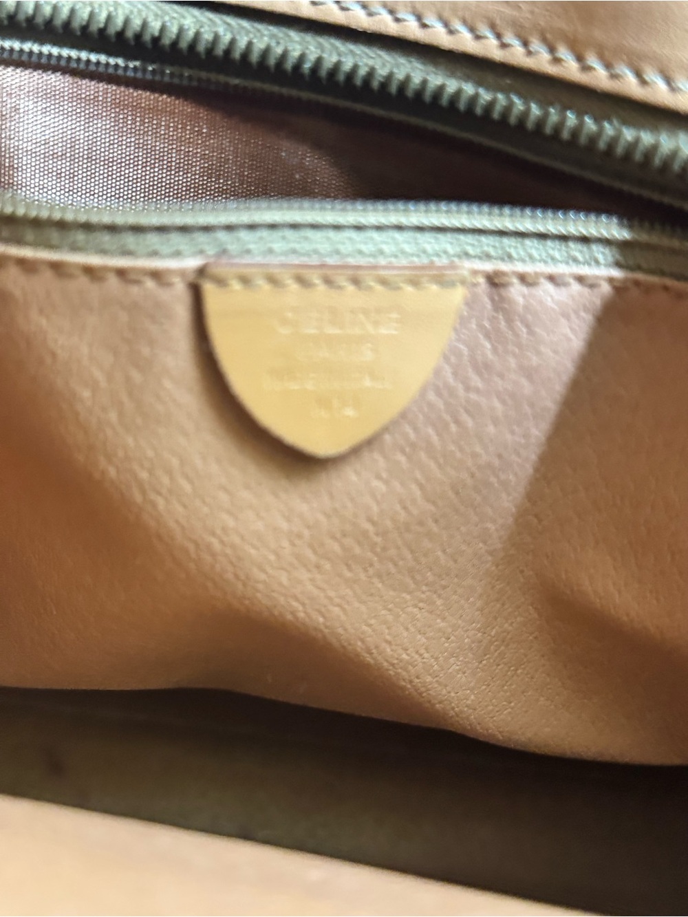 Authentic Celine Classic Brown Tan Leather-Trim tote - Picture 10 of 16